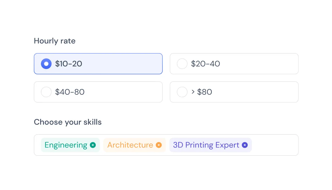 Task creation interface